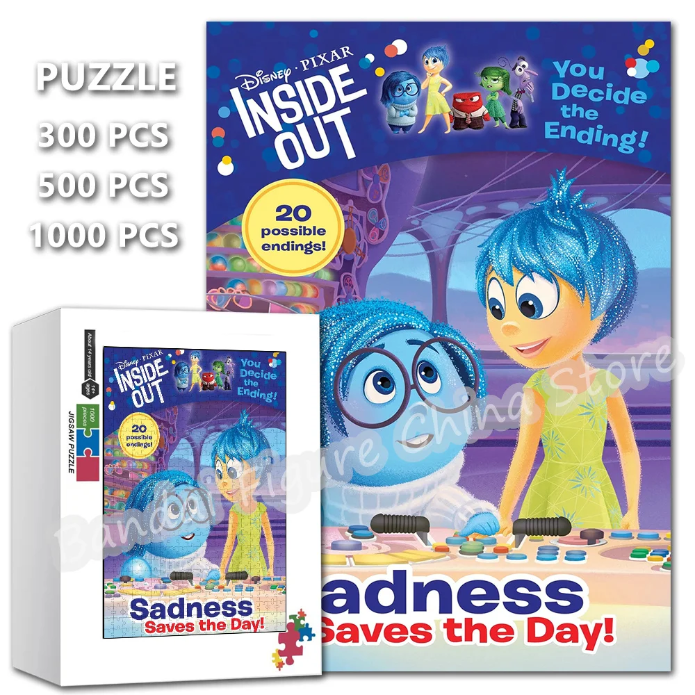 Inside Out2 ألعاب تخفيف التوتر لتقوم بها بنفسك تجميع بازل قطع 300/500/1000 قطعة ديزني بيكسار فيلم طباعة لغز لعبة أطفال الهدايا