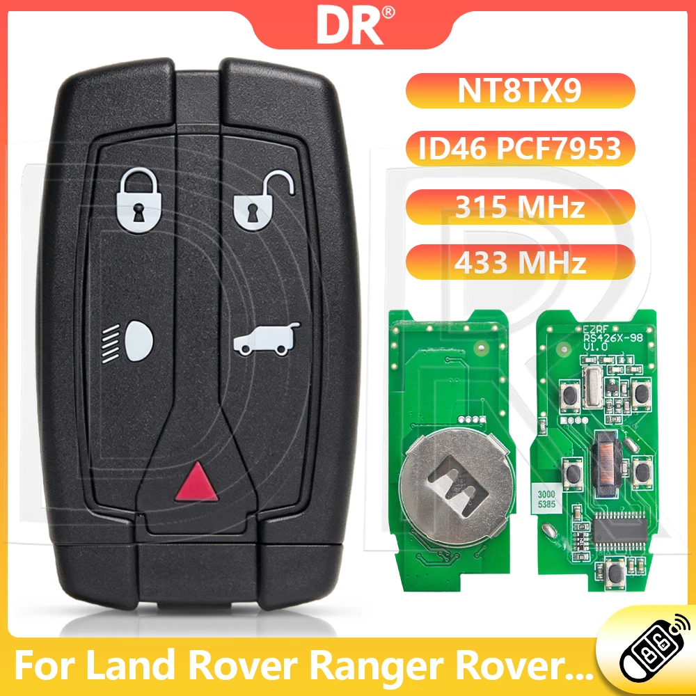 DR3 ID46 PCF7953 315 MHz 433MHz NT8TX9 Car Remote Control Smart Key For Land Rover Ranger Rover Sport LR2 Freelander 2 3