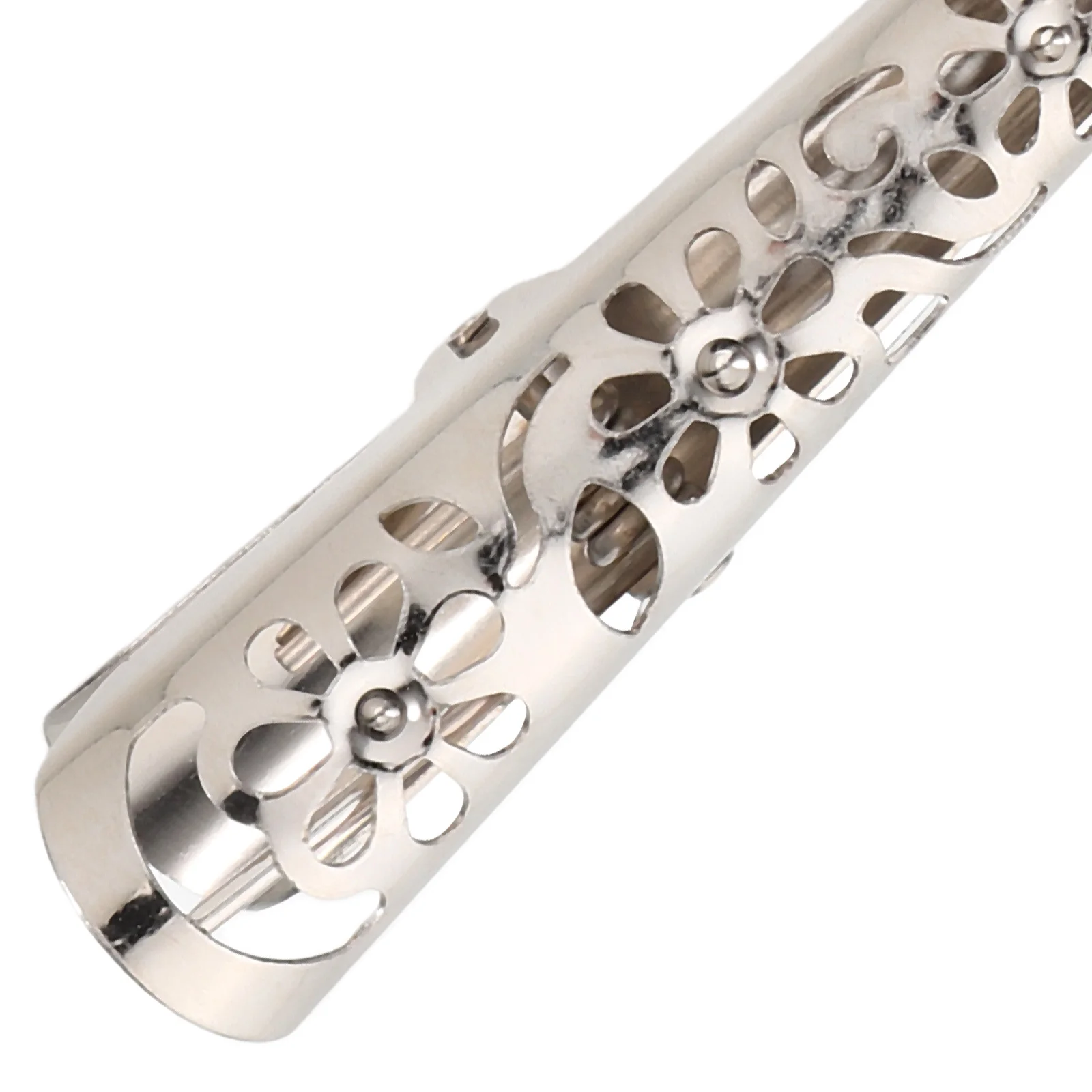 4 قطع مشبك شعر معدني فضي متين للنساء مع تصميم جميل ورقيق وإكسسوارات أنيقة ومشبك شعر مجوف #5