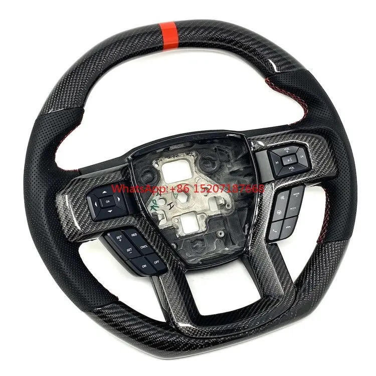 Wholesale suitable for Ford F150 carbon fiber steering wheel modification and processing Ford Raptor carbon fiber steering wheel