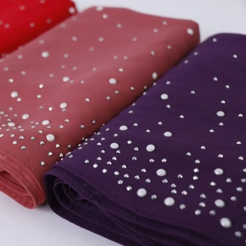 

Мусульманский головной платок 180*70 см, ветрозащитный, пылезащитный, с бусинами, шаль, солнцезащитный, украшенный бусинами, исламский тюрбан, повязка на голову, декор для вечеринок