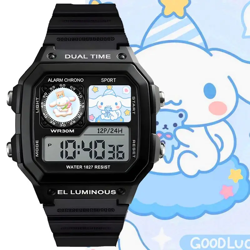 ساعة سانريو هالو كيتي كورومي ماي ميلودي إبداعية عالية القيمة مطبوعة برسوم كارتونية للطلاب ساعة يد رياضية ذكية مقاومة للماء هدية #3