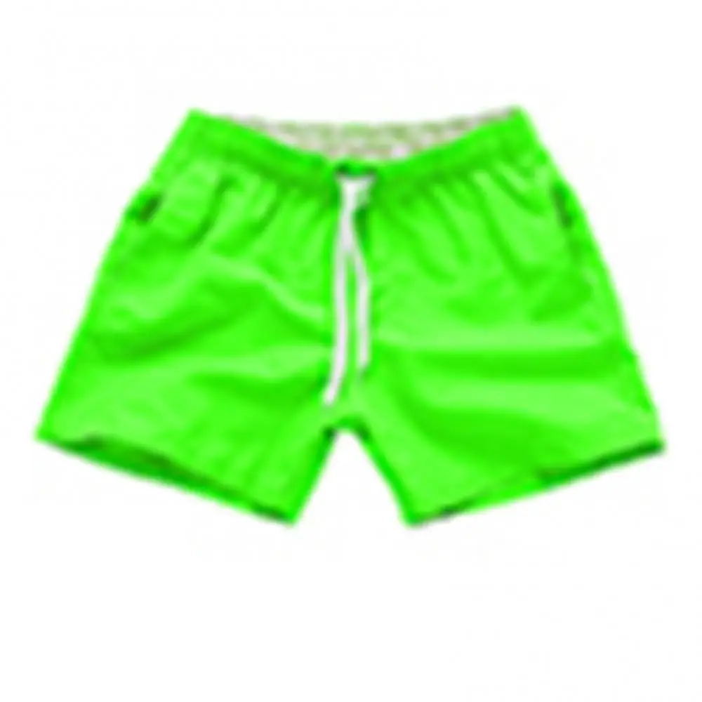 Men Swimming Trunk Casual Solid Color Men Drawstring Swimming Trunks Summer Beach Board Shorts Surfing Swim Trunks