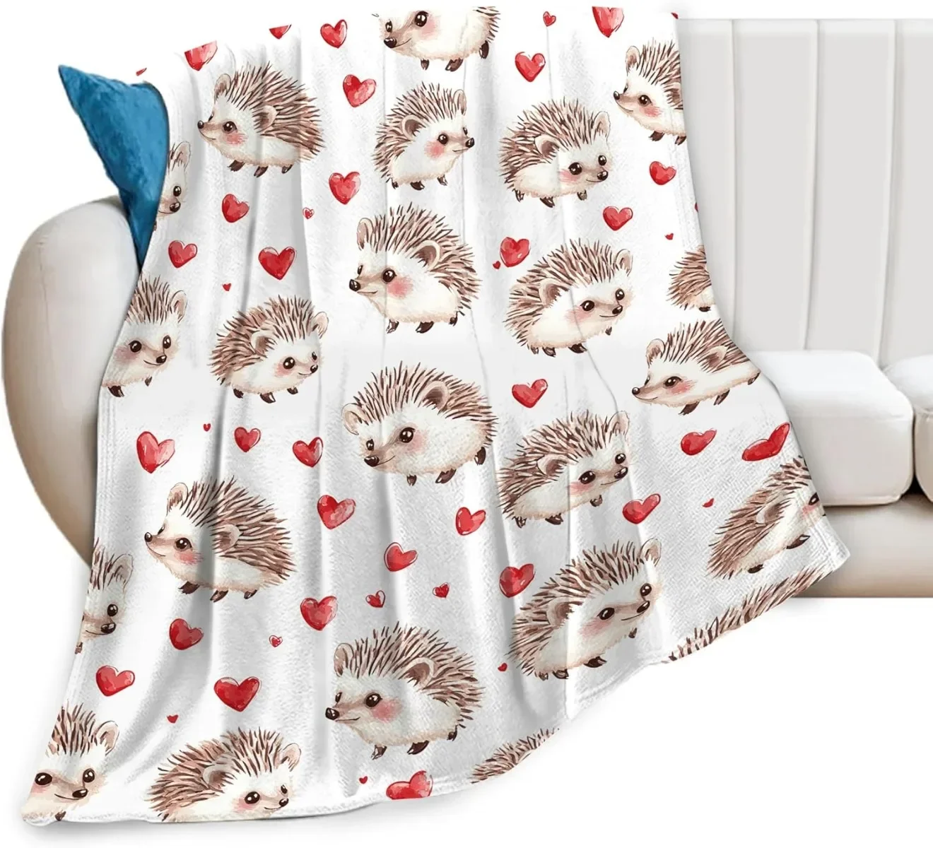 

Kinderdecke, niedlicher Tier-Igel, suichte Plüsch-Bettwäsche, Bettdekoration, Decke, Geschenke für Jungen und Mädchen