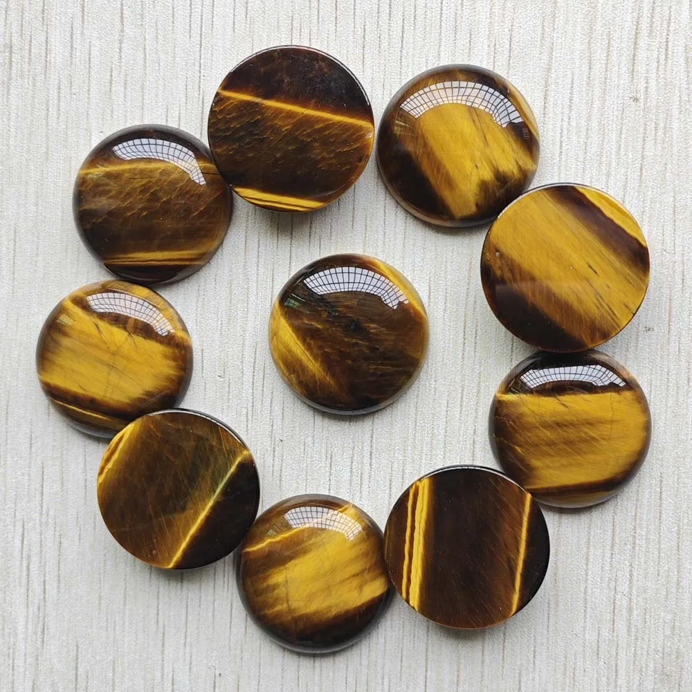 30mm natural tiger eye stone good quality round cabochon beads 30mm for jewelry Accessories making fast shipping Wholesale 10pcs