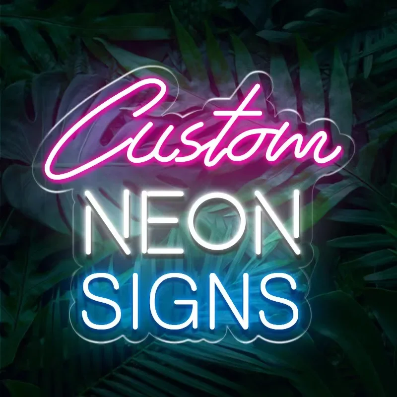 Enseigne au néon LED personnalisée, conception gratuite, logo personnalisé, pas de moq, livraison directe pour chambre, fête d'anniversaire, maison, décoration de mariage