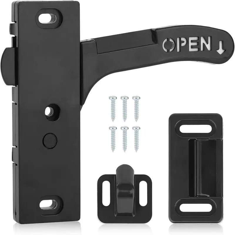 AEE2-Screen Door Latch Replacement Kit, RV Screen Door Handle Latch Closer For Motorhome, RV Camper (Right Hand)