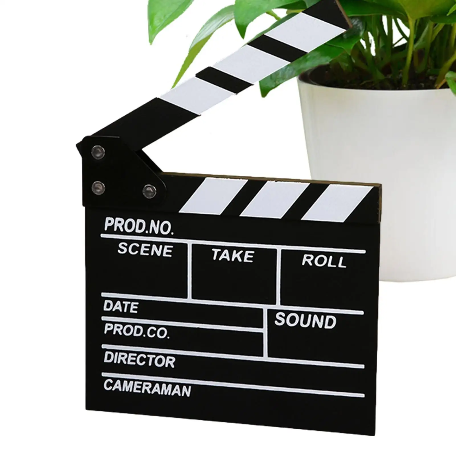 Acrylic Colorful Clapperboard Clapper Board Dry Erase Director Cut TV Movie Film Action Slate Clap Handmade Cut Prop