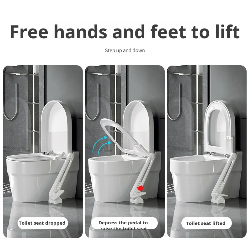 Footoperated Toilet Lid Lifter Universal Touchless Toilet Lid Lifter Anti-dirty Foot-operated Toilet Seat Lid Holder Opening