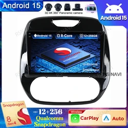 Android 15 For Renault Captur CLIO Samsung QM3 2011- 2018 Carplay Auto Car Radio Stereo Multimedia Player GPS Head Unit Stereo