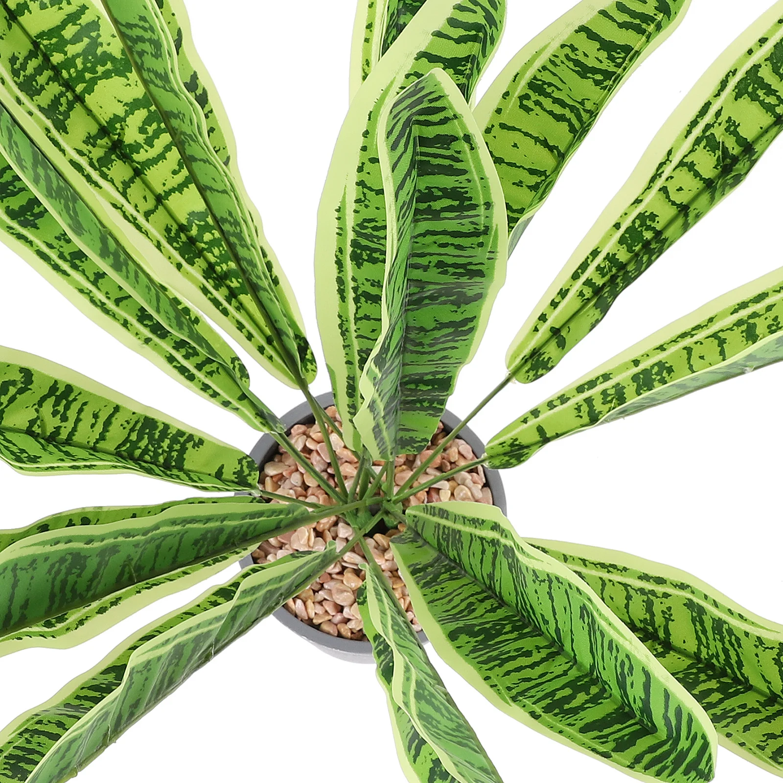 

2pcs Artificial Snake Plant Sansevieria Faux Plants DecorTiger Piranha Green Leaves Home Office Party Wedding Banquet Ornament