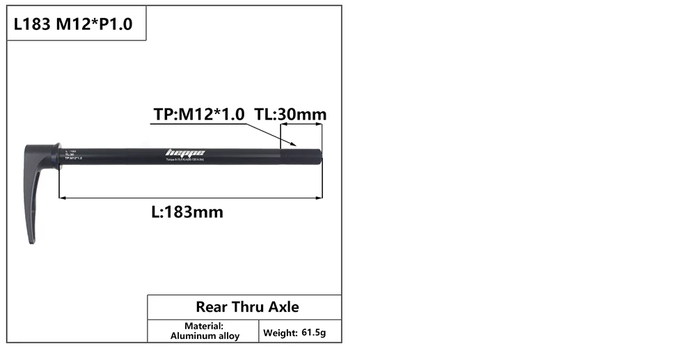HEPPE MTB Rennrad Steckachse Vorderradgabel Welle Spieß 12x100 12x110 Hintere Steckachse 12x142 12x148 Schnellspanner M12xP1.0/1.5/1.75 – Detail 4