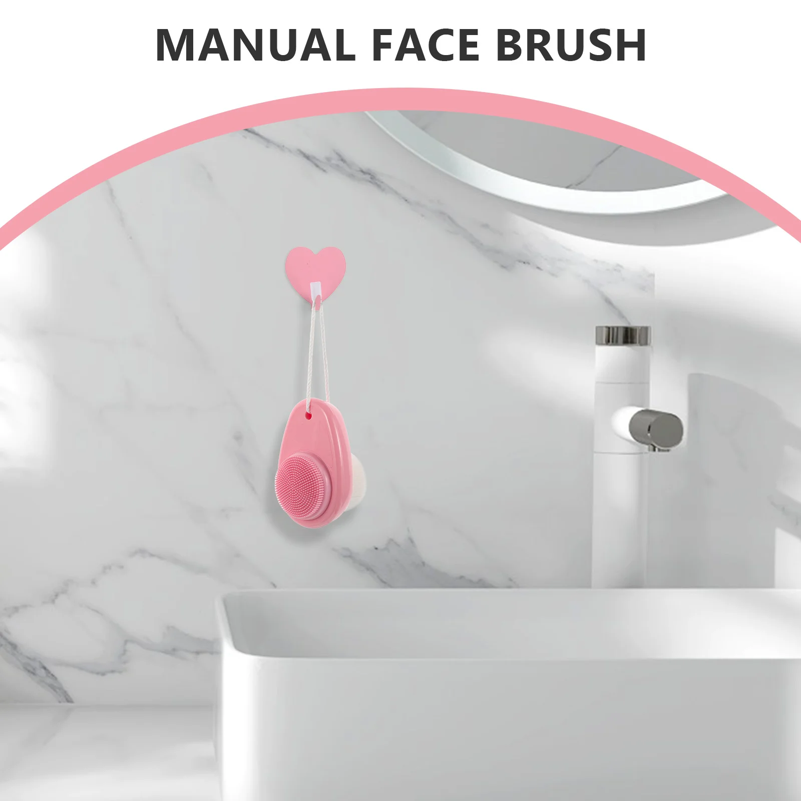 Brosse manuelle pour le visage, brosse de nettoyage du visage en Silicone double face, outil de massage exfoliant en profondeur, Portable pour femmes et hommes, soins de la peau