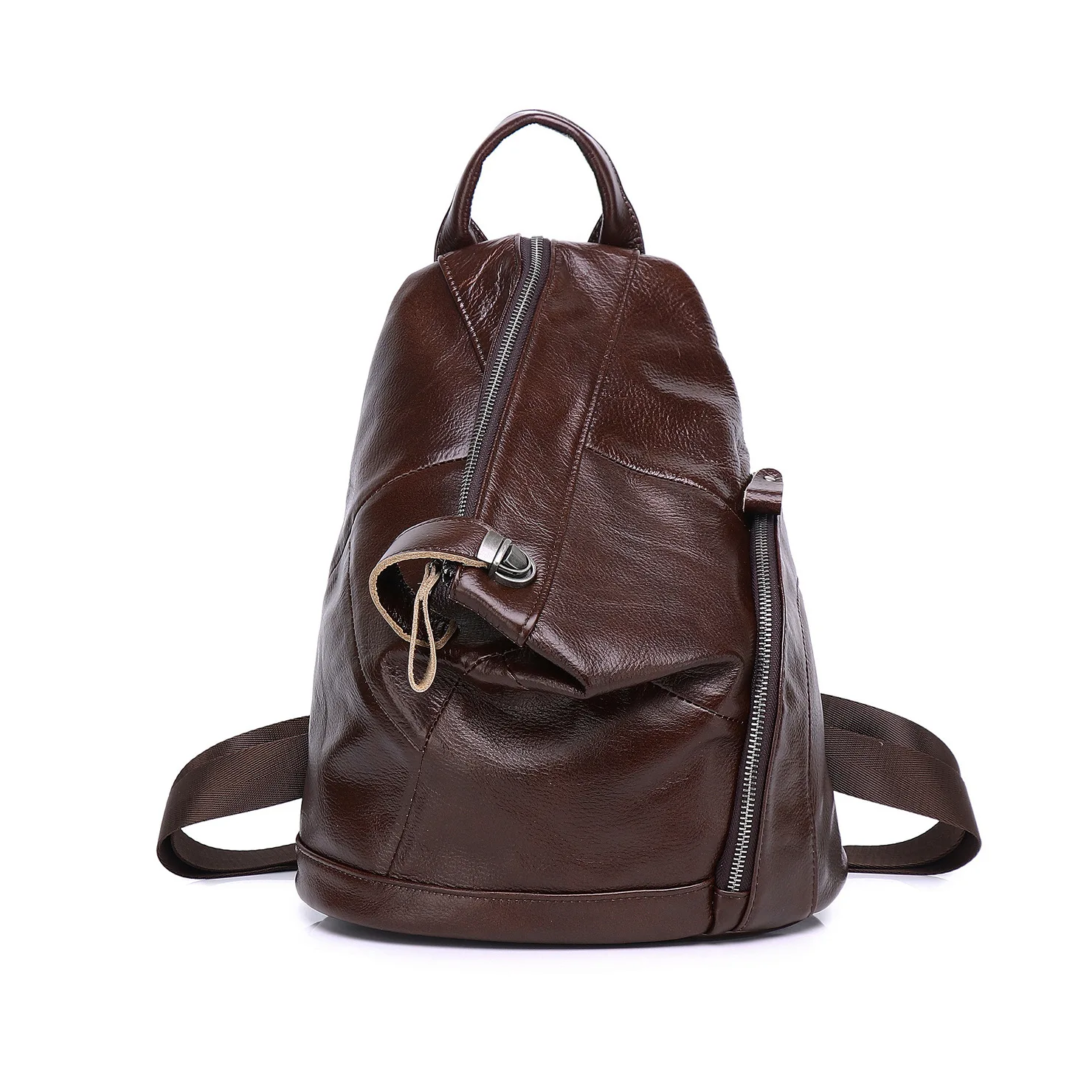 Causal Cow Leather Backpack Woman Genuine Leather Travel Bags Fashion Ladies Daily School Bagpack