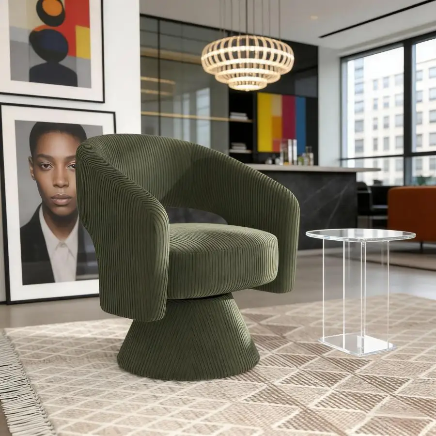 Barrel Chair, Swivel Accent Chair, Greeting Chair For Living, Dining Rooms