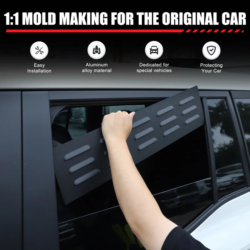 

For Toyota Land Cruiser Prado 250 LC250 24-25 Aluminum Alloy Black Car Front Rear Ventilation Air Shutter Panel Car Accessories