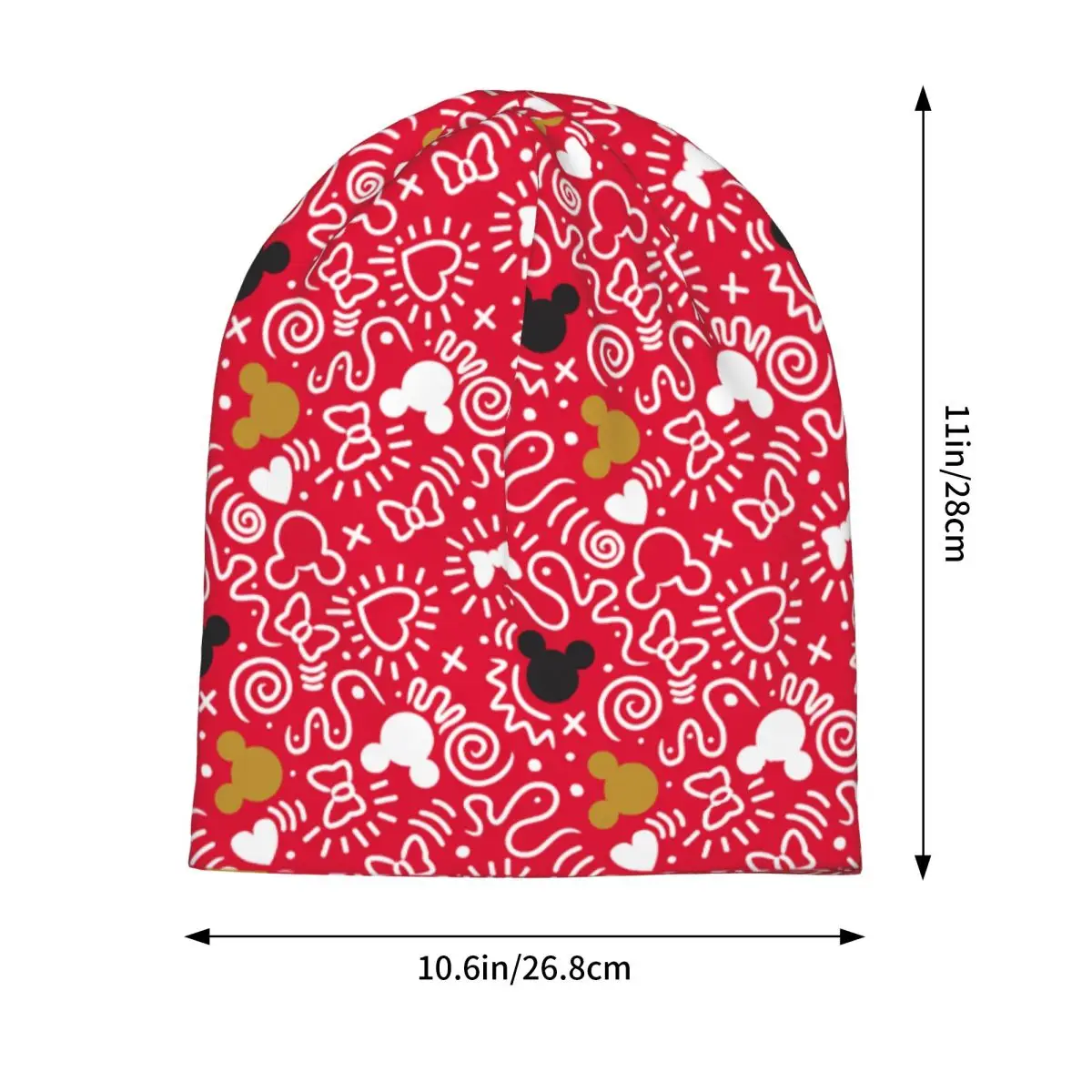 ミッキーミニーマウス落書きボンネット帽子クールストリートスカリービーニー帽子男性女性用春多機能キャップ