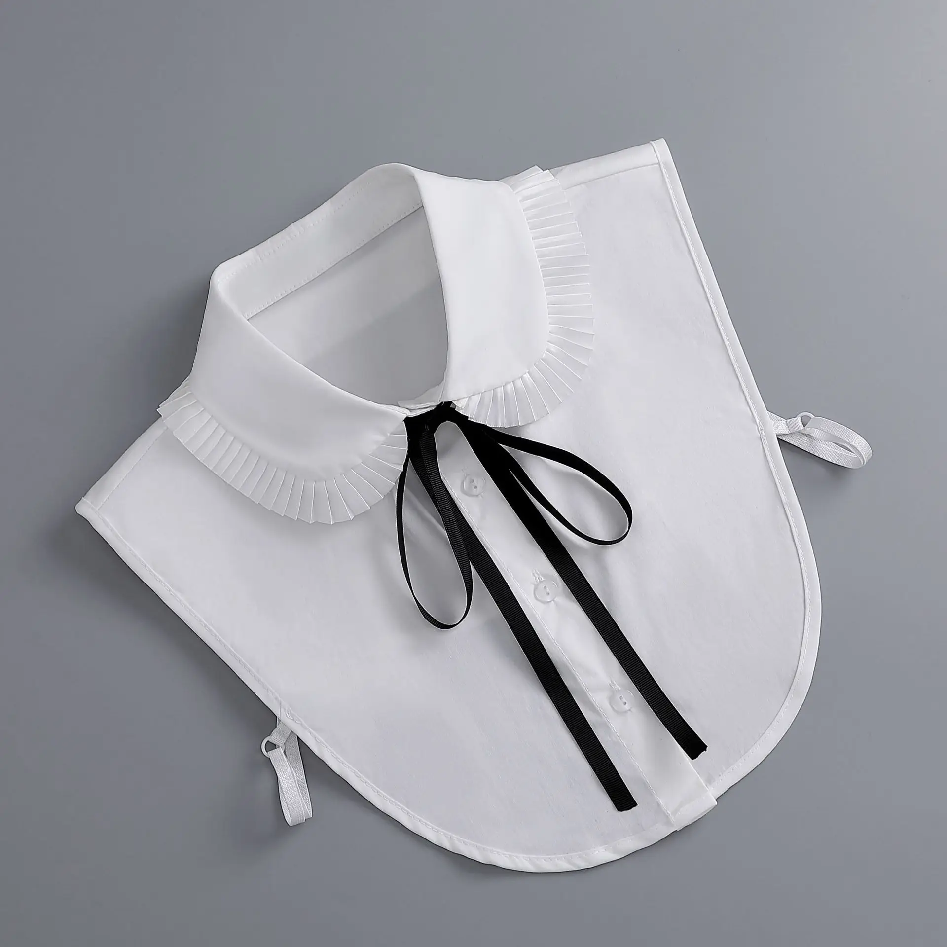 Women Shirt False Collar Bowknots Blouse Lapel Shirt Detachable Collar Female Removable Necklace Button Down Fake Collar