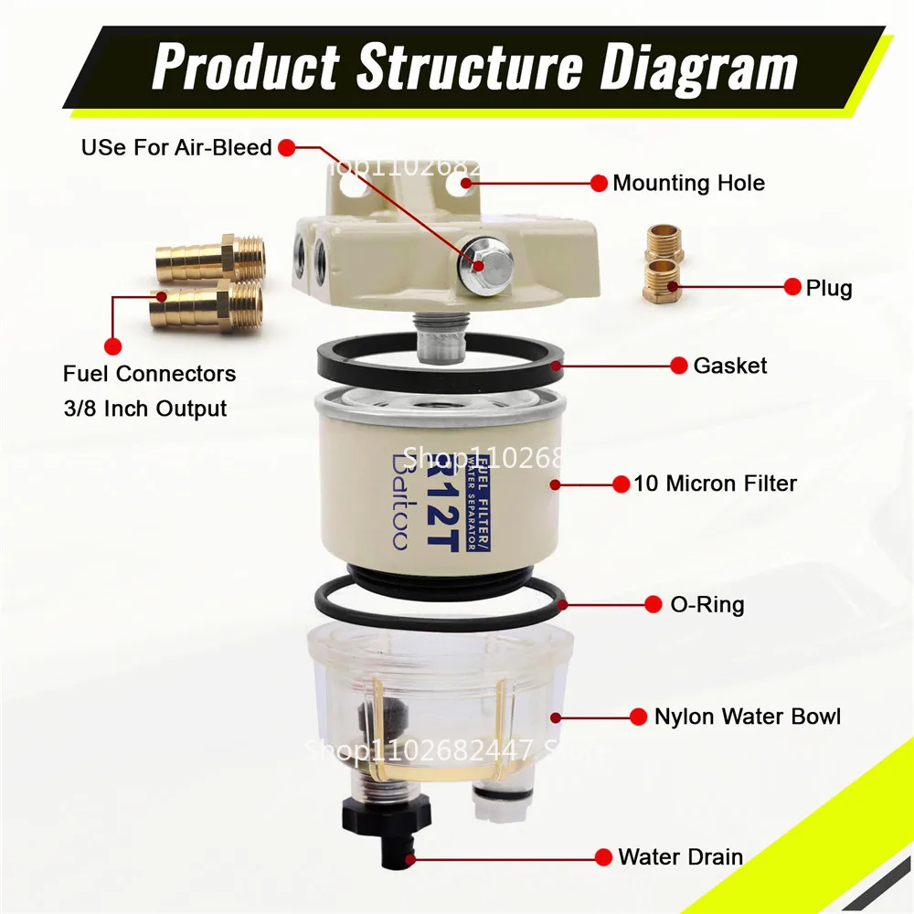 R12T Marine Oil-water Separator Is Suitable for Ship Small Engine Oil Tanker Oil Tanker Speedboat