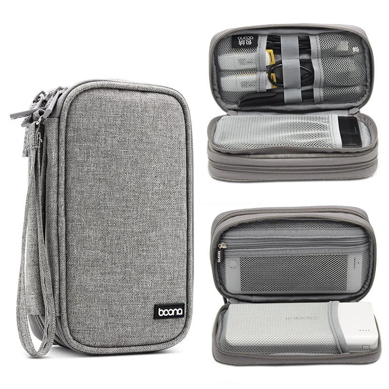 Electronics Gadget Storage Bag Travel Digital Accessories Organizer for HDD USB Data Cable Power Bank Earphone Tools Pouch