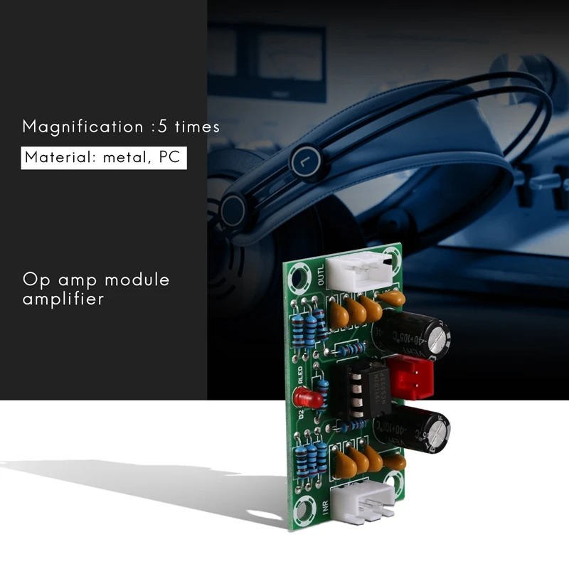 Mini Preamp Op Amp Module Amplifier Dual Channel NE5532 Preamplifier Tone Board 5 Times Wide Voltage 12-30V