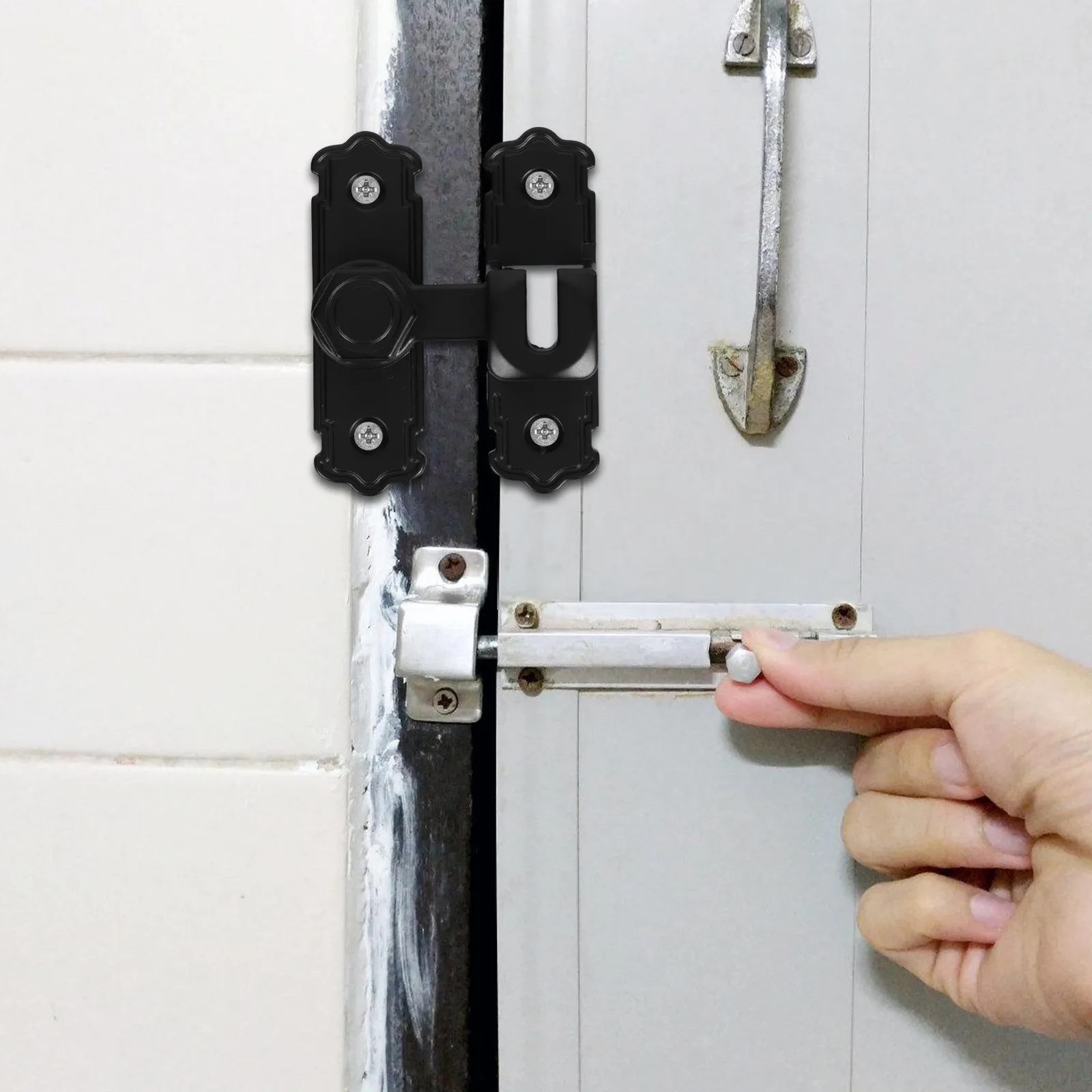 

Замок для внутренних дверей из алюминиевого сплава, усиленный, с крючковым механизмом, для ванной, отеля, офиса, фурнитура для дверей-амбарных.