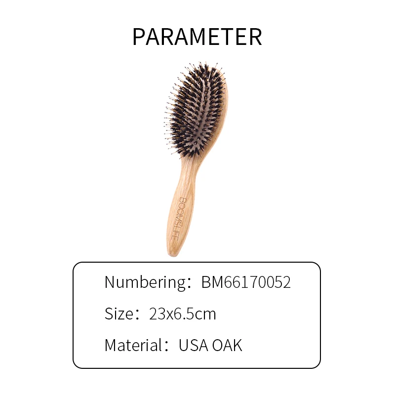 Cepillo Pelo Boar Bristle Hair Brush Detangling Comb OAK Wood Hair Brush Airbag Brush No Tangled Women Hair Brush Barber Comb