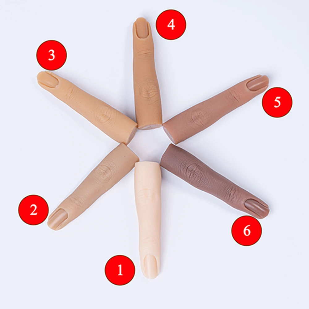 

False Silicone Finger Fake Middle Finger for Nail Art Medical Teaching Shooting Display Props Nail File