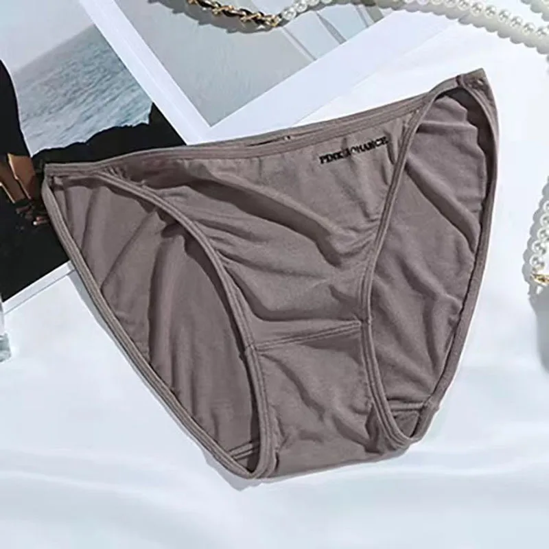 Soft Modal Women Underwear Sexy Low Waist Panties High Elastic Girl Briefs Letter Solid Color Female Bikini Ladies Lingerie