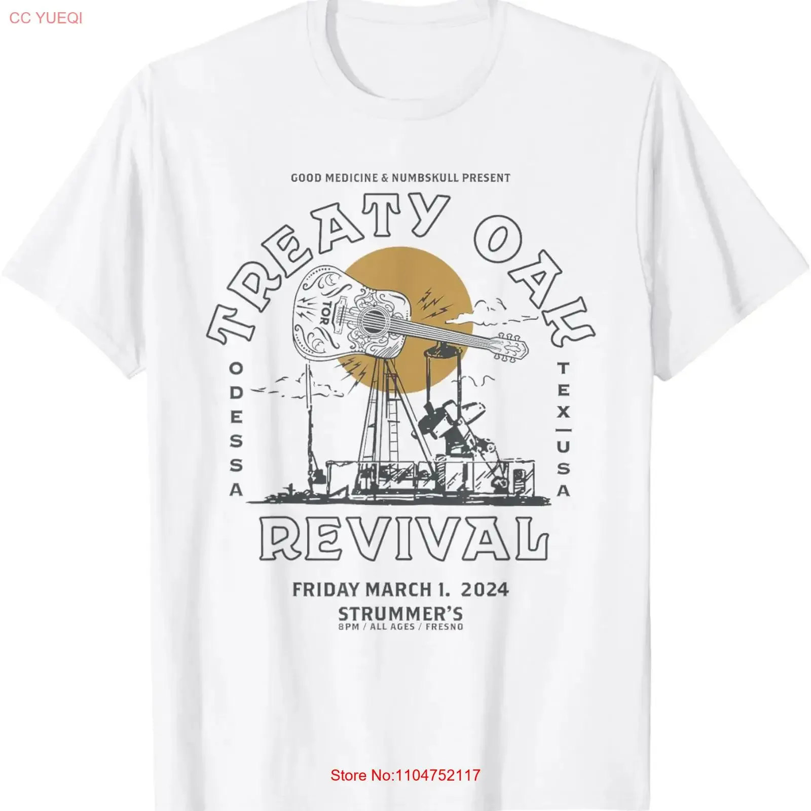 Treaty Oak Revival T Shirt  vintage Washed homme Unisex Casual Stretched Stylish Slightly Versatile streetwear graphic