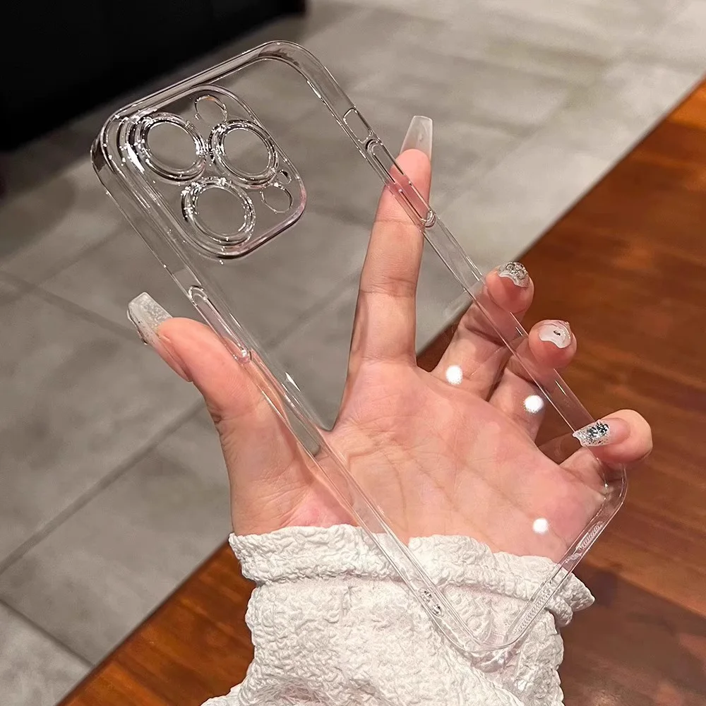Transparente Hülle für iPhone 18 17 16 15 14 11 12 13 Pro Max 7 8 16 Plus X XR XS Max Air SE 2020 2022 Iphone11 Stoßfeste Schutzhülle Funda