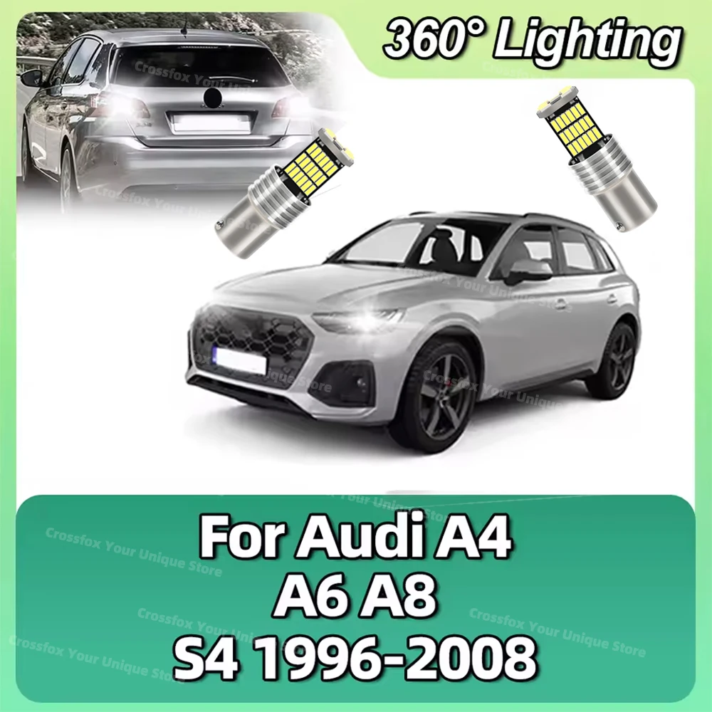 

1156 LED BA15S P21W 3014SMD Bulbs Car Rear Brake Parking Reverse Lights White For Audi A4 A6 A8 S4 1996-2004 2005 2006 2007 2008