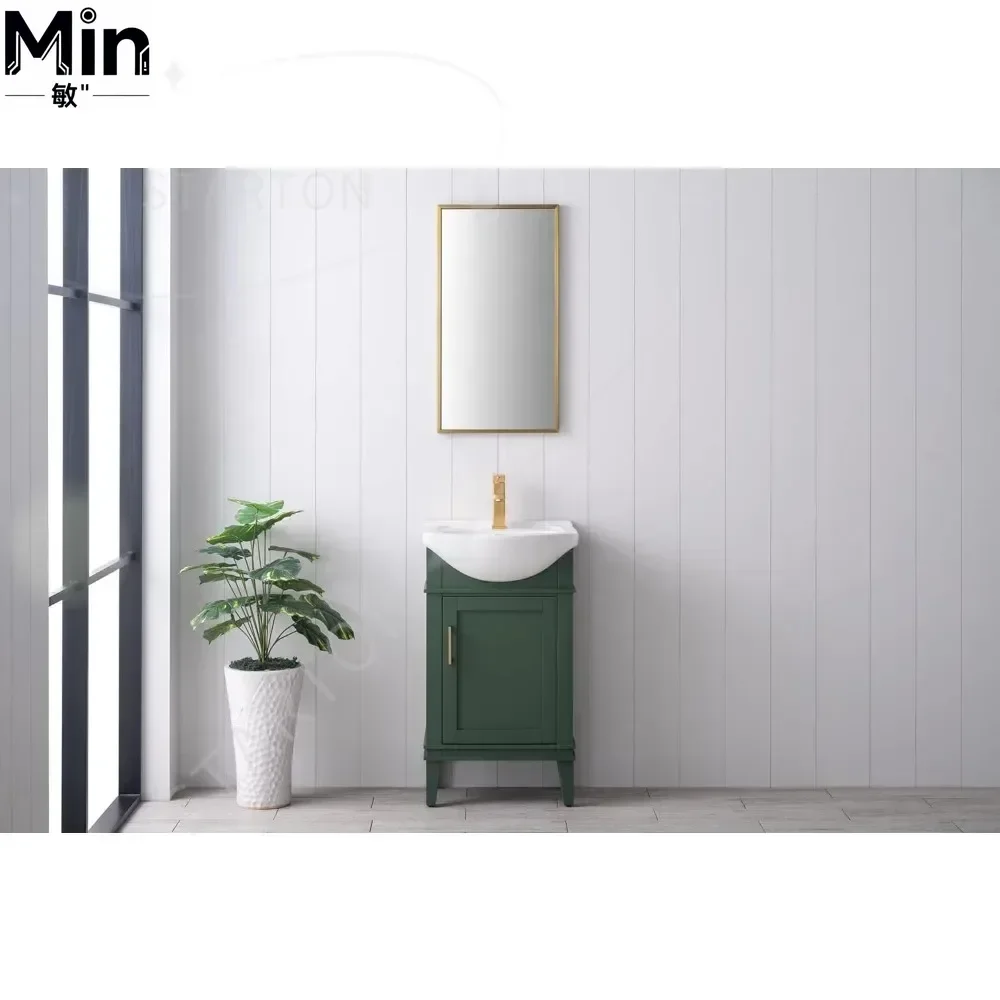 20 Inch Modern Bathroom Vanity with Single Ceramic Porcelain Sink Top Bathroom Storage Cabinet Vanity for Small Bathroom
