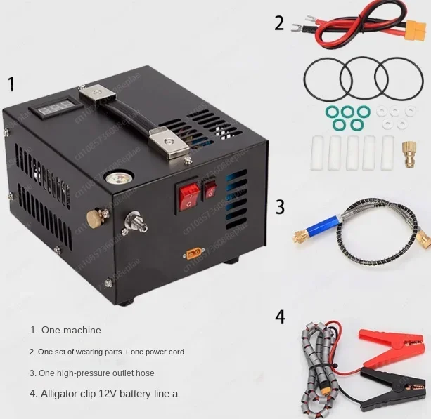 12V 110V 220V Refilling Air Compressor 300bar 4500Psi 30Mpa For Hunting Diving Air PCP Pump Car Pump Compressor Motorcycle Tyre