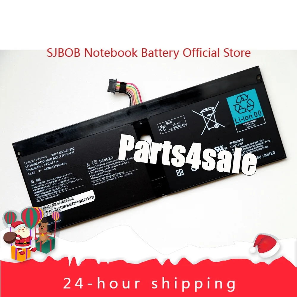 

New FPCBP412 Battery for Fujitsu Lifebook U904-0M75A1DE U9040MXPA1DE laptop battery