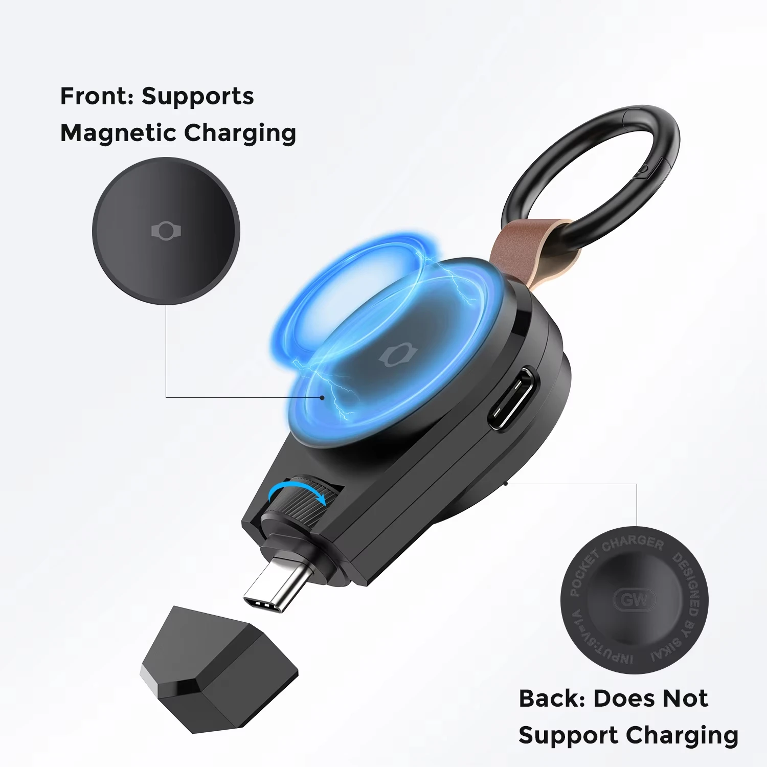 Dual Type c Magnetic Charger for Samsung Galaxy Watch Ultra/7 6/5/Pro/4/3/Active 2 Dock Charger for Watch 6/4 Classic
