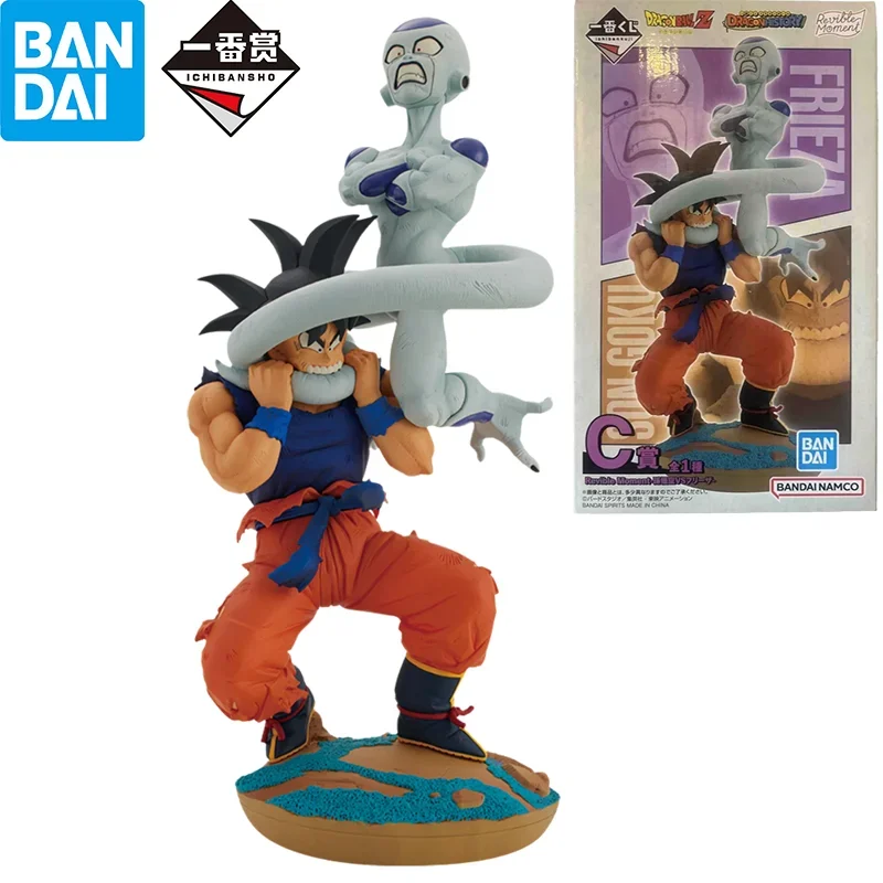In Stock BANDAI Dragon Ball Ichiban Kuji DRAGON HISTORY Figure C Frieza Son Goku Revible Moment Anime Action Model Toys Gift