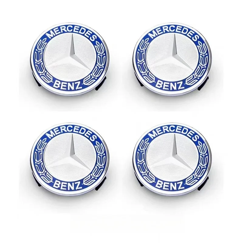 4PCS 75mm Car Wheel Center Hub Caps Cover For Mercedes Benz W205 W204 W212 W211 W203 A/B/C/E/S Class C200L GLC GLK Accessories