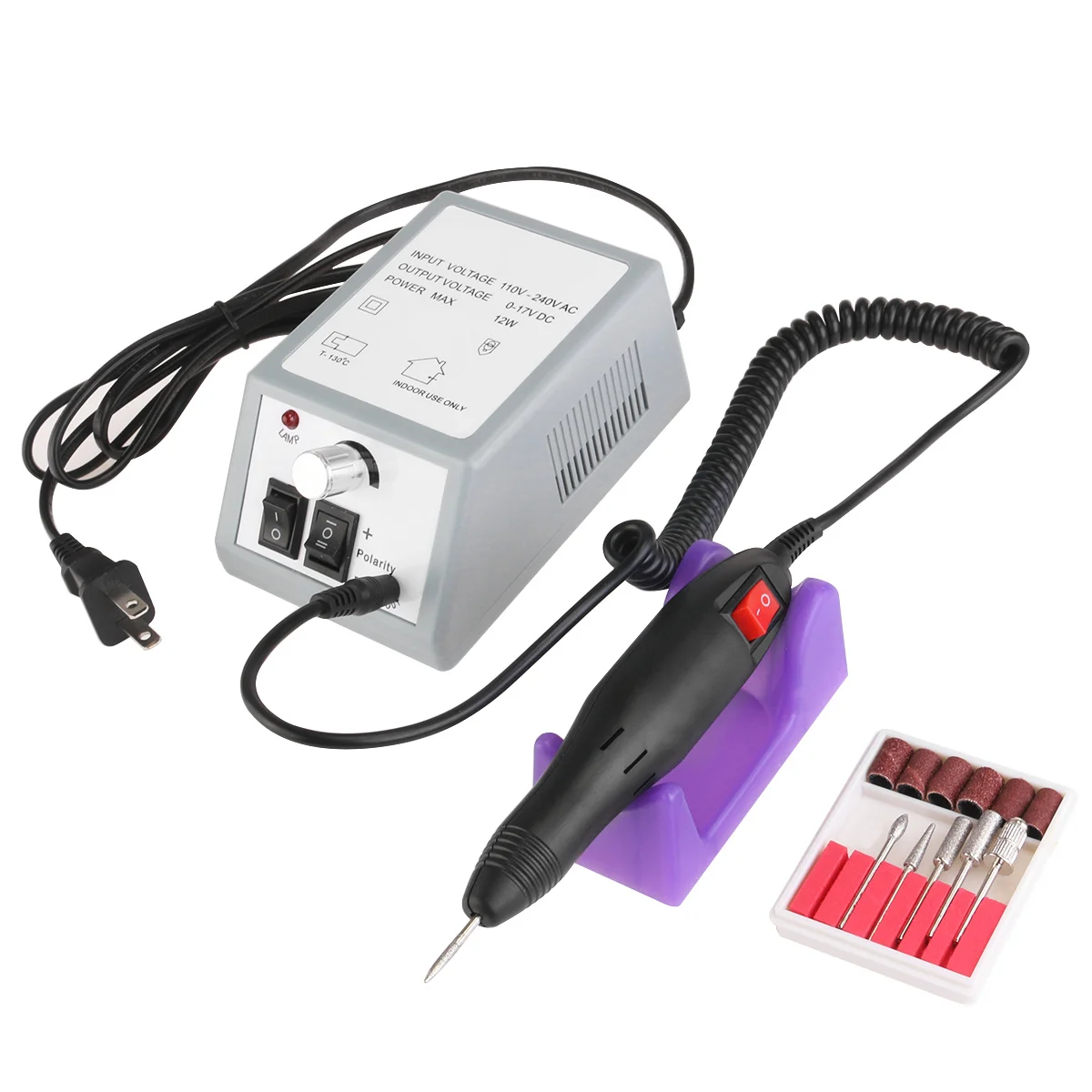 

Professional High Speed Electric Nail Drill Machine Kit 6 Drill Bits Salon Home Manicure Pedicure Tool Us Plug