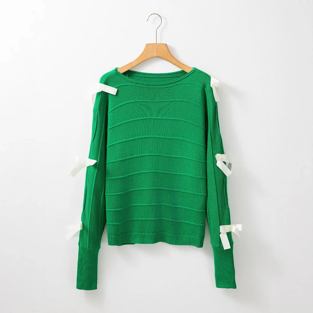 Dolce Sle Splice Ne Maglieria da donna Sottile rotondo Ne Pullover irt Nodo Autunno Nuovo arrivo dalla Cina