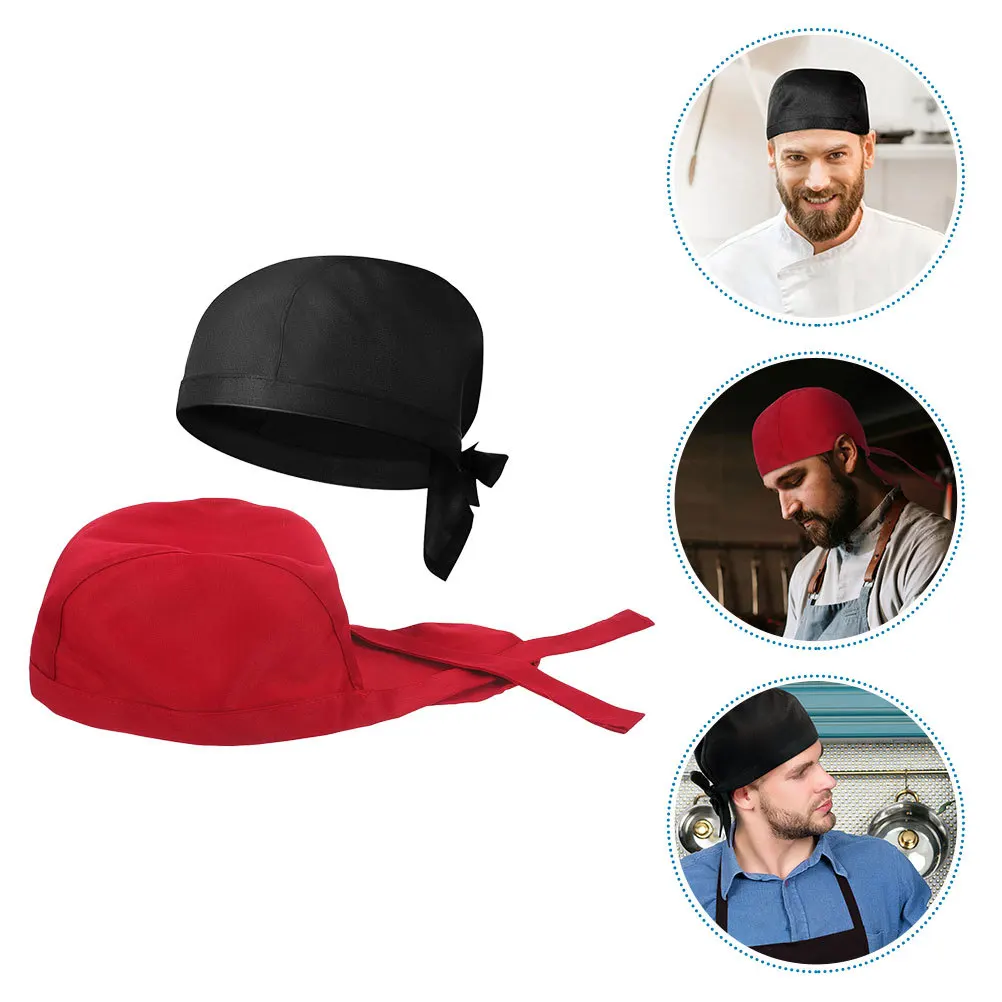 2 szt. Czapki kucharskie oddychające regulowane czapki do gotowania do kuchni restauracji wygodna nakrycie głowy dla szefa kuchni uniform kucharski