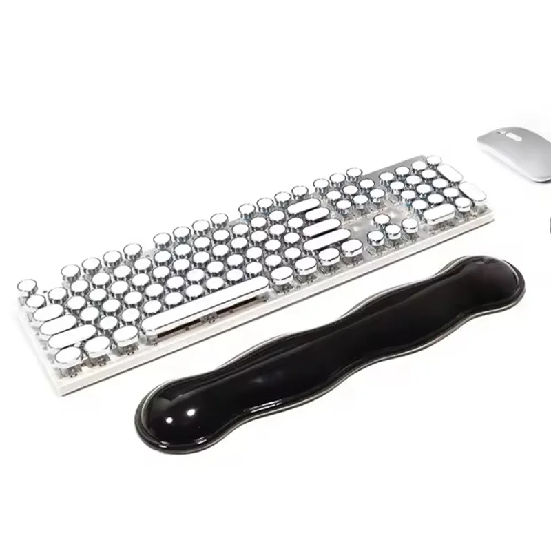 Silicone Mouse Pad With Wrist Rest Keyboard Rest Anti Slip Transparent Mice Pad For Desktop Office Home Laptop Mouse Wrist Rest
