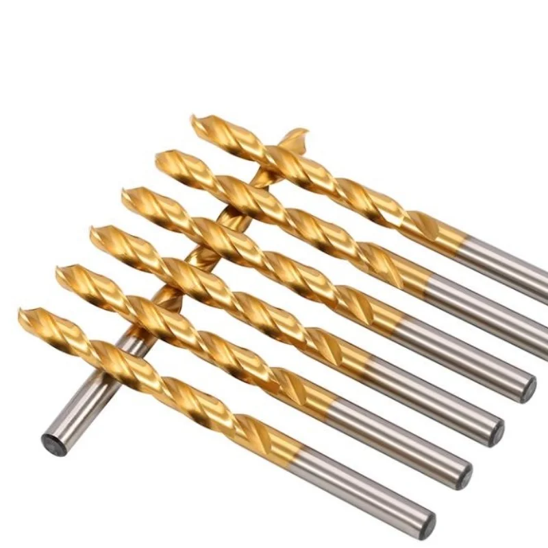 1-5 шт. HSS спиральные сверла с прямым хвостовиком и титановым покрытием 1 мм-12 мм для металла, алюминия, меди, нержавеющей стали, инструмент для деревянных отверстий