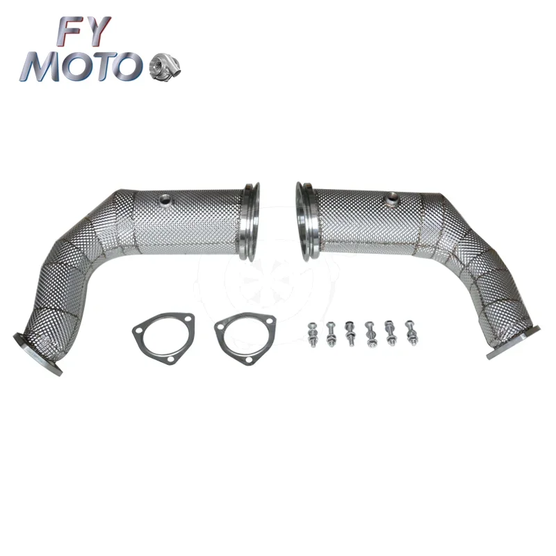 For Lamborghini URUS Audi RSQ8 4.0 V8 2018 Catless Downpipe With Heat Shield