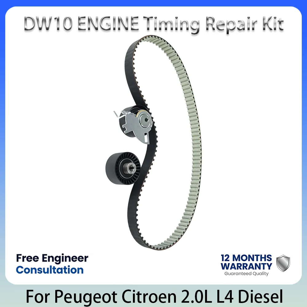 Kit de Reparación de Distribución del Motor DW10 Nuevo OE 9464640380 para Peugeot Citroën 2.0L 2.0 L T L4 Diésel 2000-2020 307 406 407 607 C5 C8 Xsara