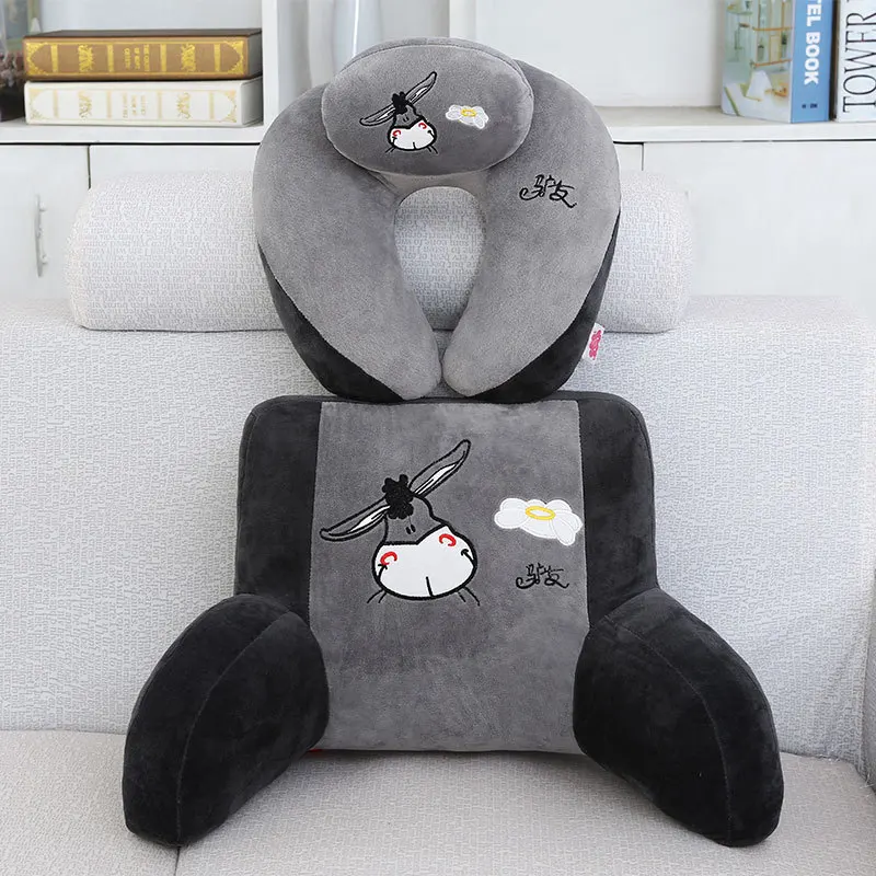 

Cartoon pillow U-shaped neck pillow and waist pillow set, nap pillow, backrest, cervical pillow