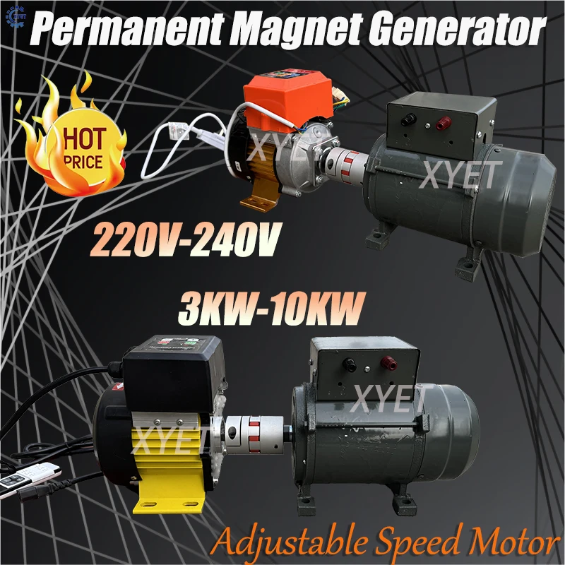 

High Power 3000W Permanent Magnet Generator 220V 230V 240V Free Energy Household Alternator Use for Outdoor DIY 3000W 7000W 10KW