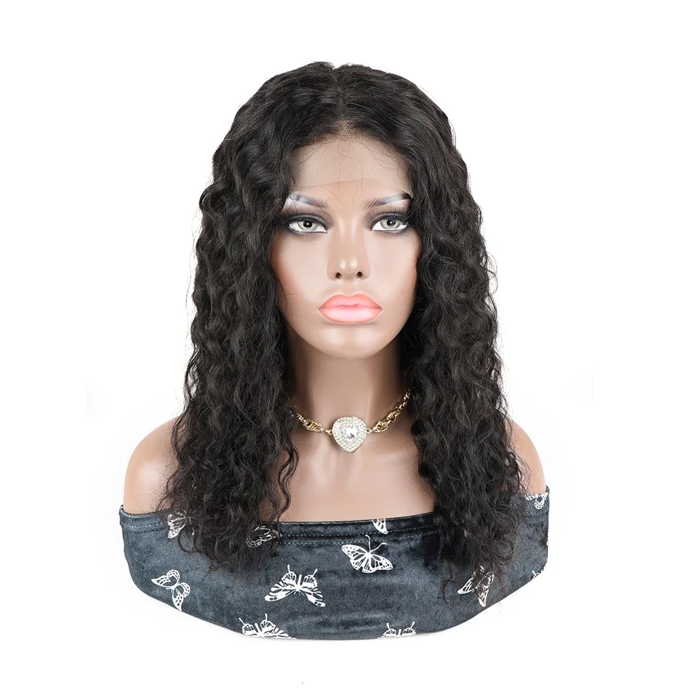 

Deep Wave Lace Front Wig Human Hair 22inch Water Wave Brazilian Remy Human Hair Wig 4x4 Lace Closure Wigs for Black Women