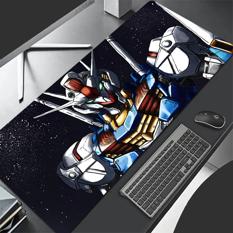 Mouse pad grande guerreiro mecânico gundam aéreo gamer teclado almofadas protetor de mesa de jogos mousepad deskmat jogo de pc mousepad