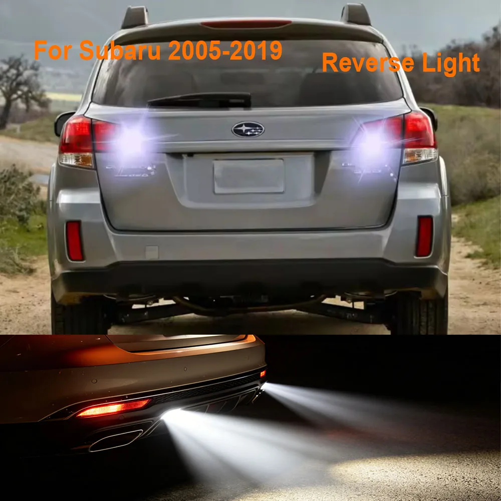 2 luces de respaldo LED Canbus para Subaru Outback Legacy Impreza BRZ XV Tribeca Forester SH SG SJ SK T15 W16W